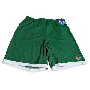 NCAA KA Inc Miami Hurricane Men XL Green Athletic Shorts 7" Inseam NWT
